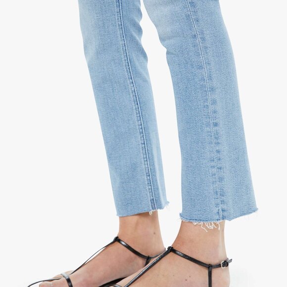 Mother Denim The Mid-Rise Dazzler Ankle Fray Jeans Sz 26 Cropped Cotton Stretch - Picture 2 of 12